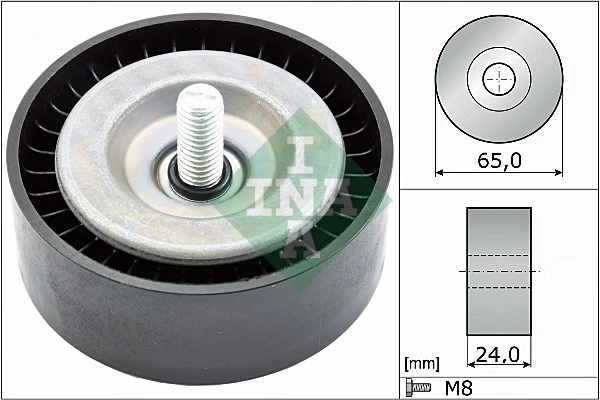 Deflection/Guide Pulley, V-ribbed belt
